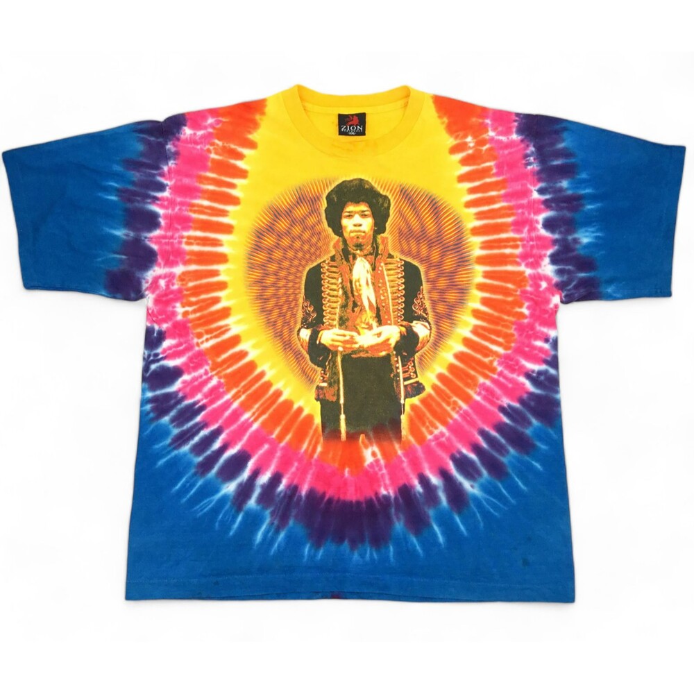 VTG Jimmy Hendrix Graphic T-Shirt Adult sz XXL Tie Dye Rock USA Zion Rootswear